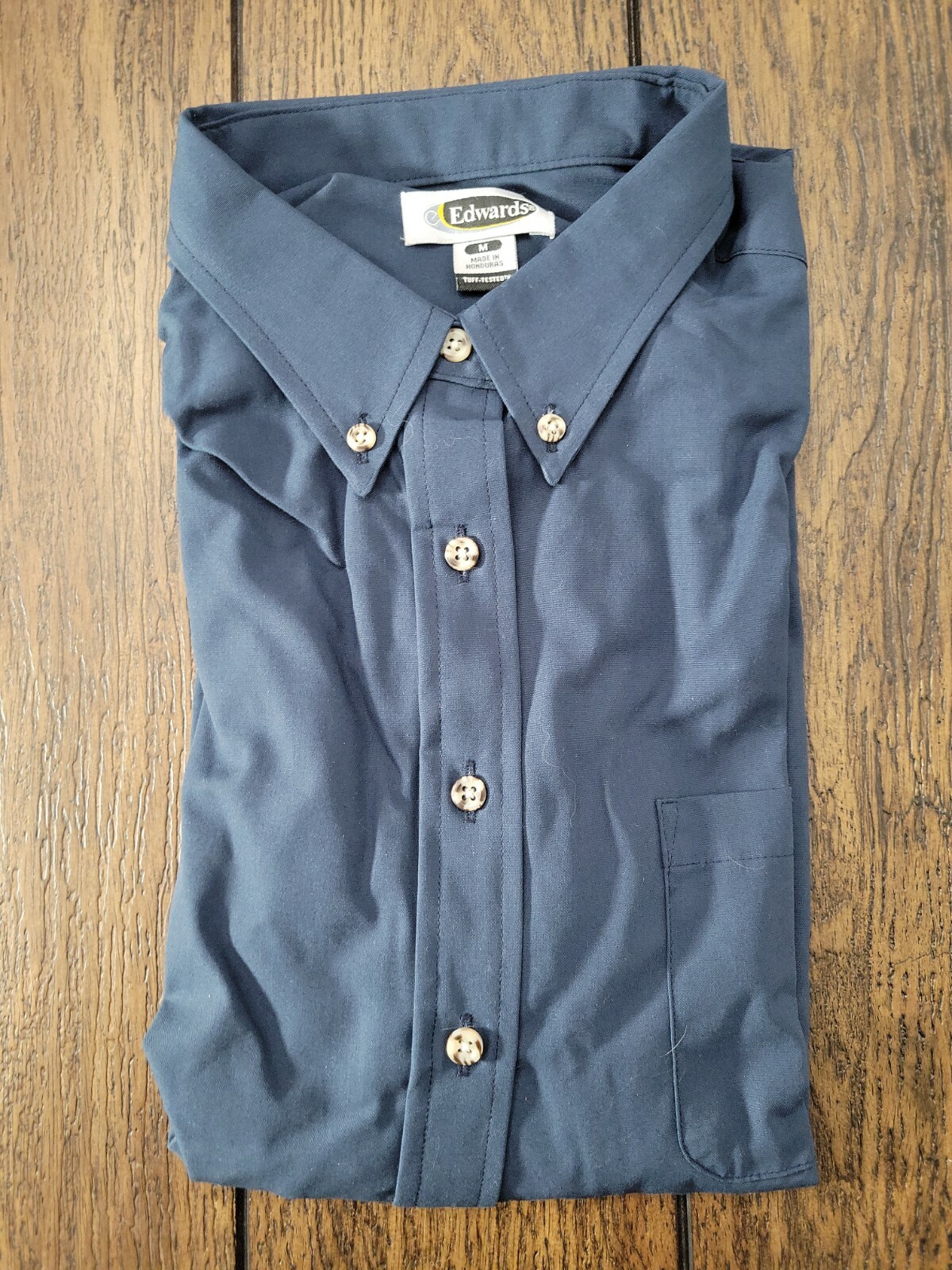 Edwards Garment Men’s Long Sleeve Button Down Collar Shirt. 5280 Navy M