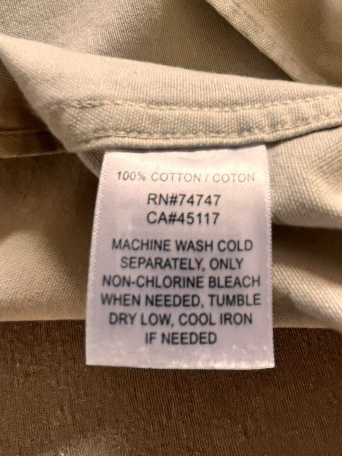 Vintage RedHead Sz M Shortsleeve Button Pale Khaki Shirt W/Pockets 100% Cotton