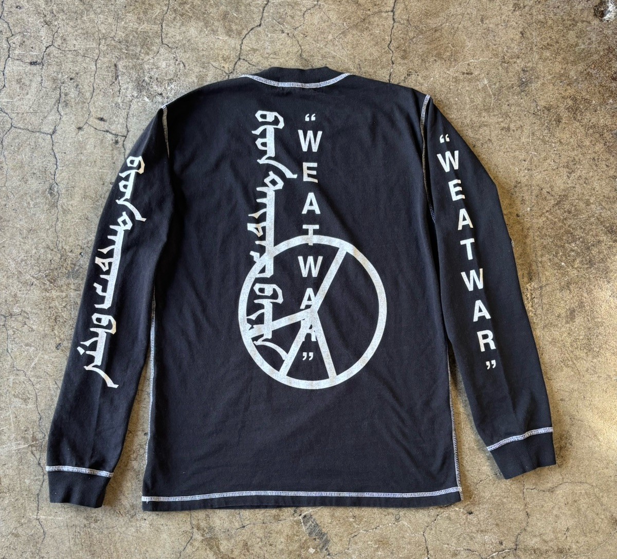 United Standard Virgil Abloh Off White “We At WAR” T Shirt Black Size M