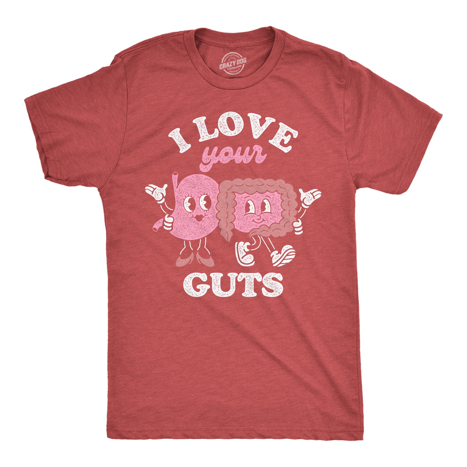 Mens Funny T Shirts I Love Your Guts Valentines Day Graphic Tee for Men