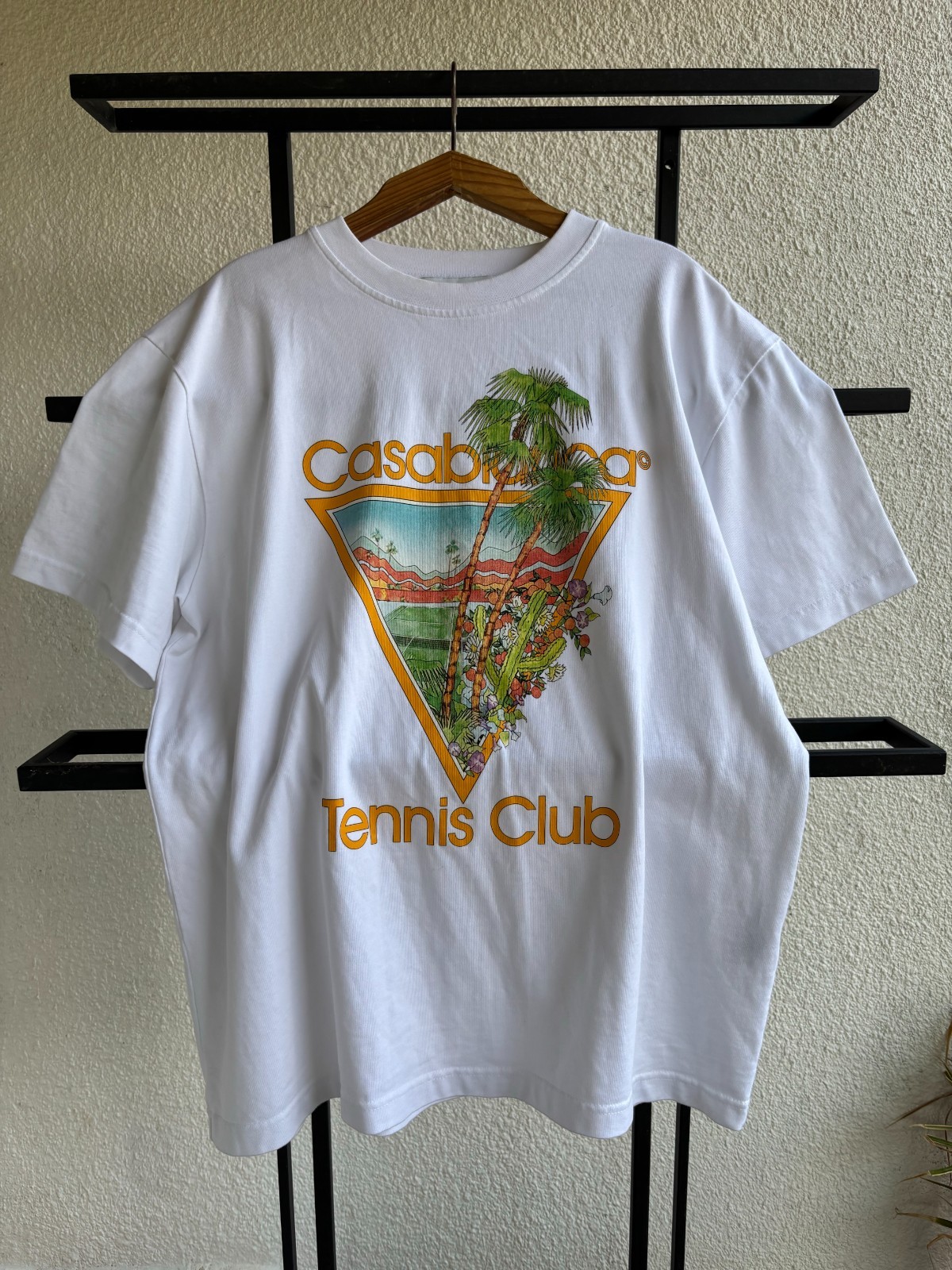 Casablanca Tennis Club Graphic T Shirt White Luxury Designer Resort Wear