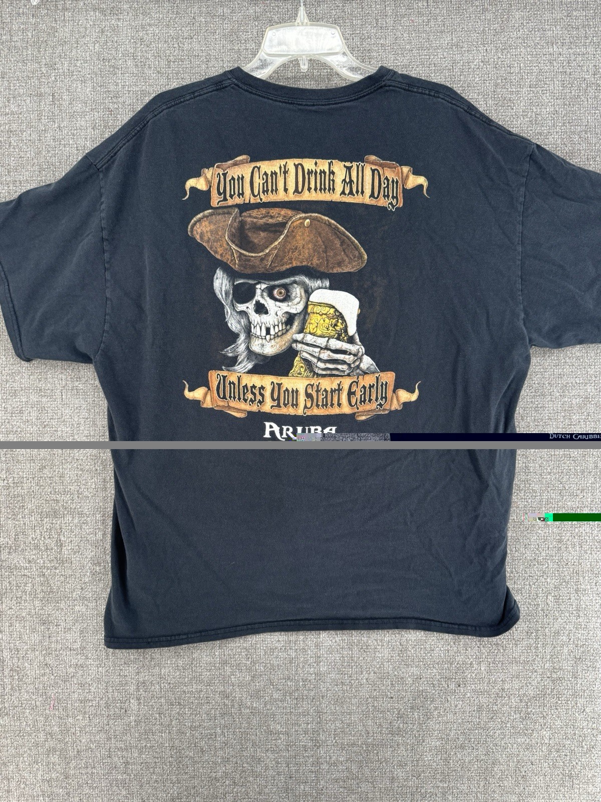 Can’t Drink All Day Ft Myers Beach Florida Pirate Tee T-Shirt Black SZ Unknown