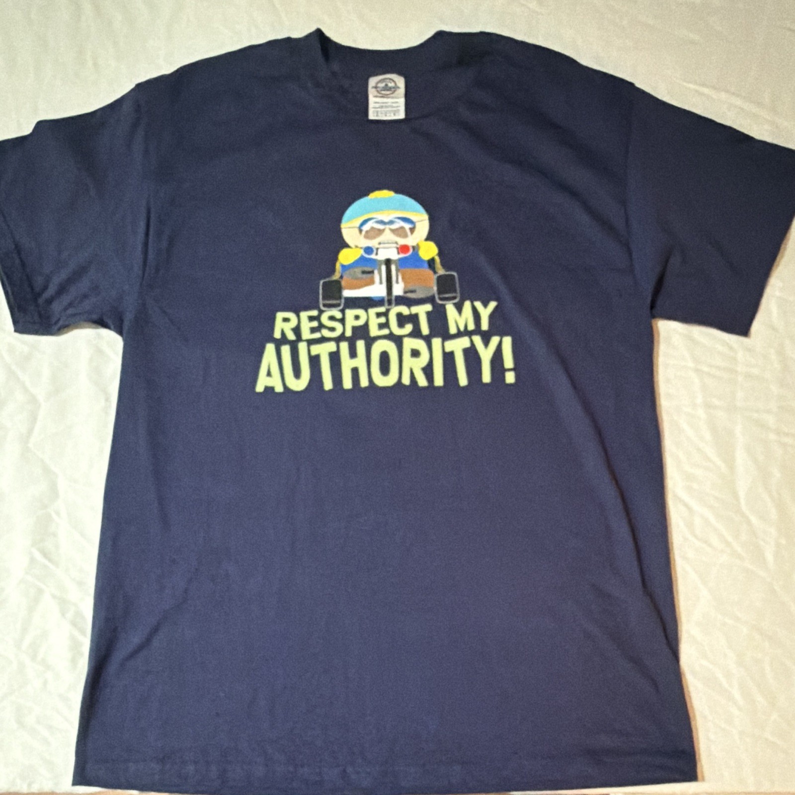 Delta Pro Weight South Park Cartman “Respect My Authority” Blue Graphic Tee M