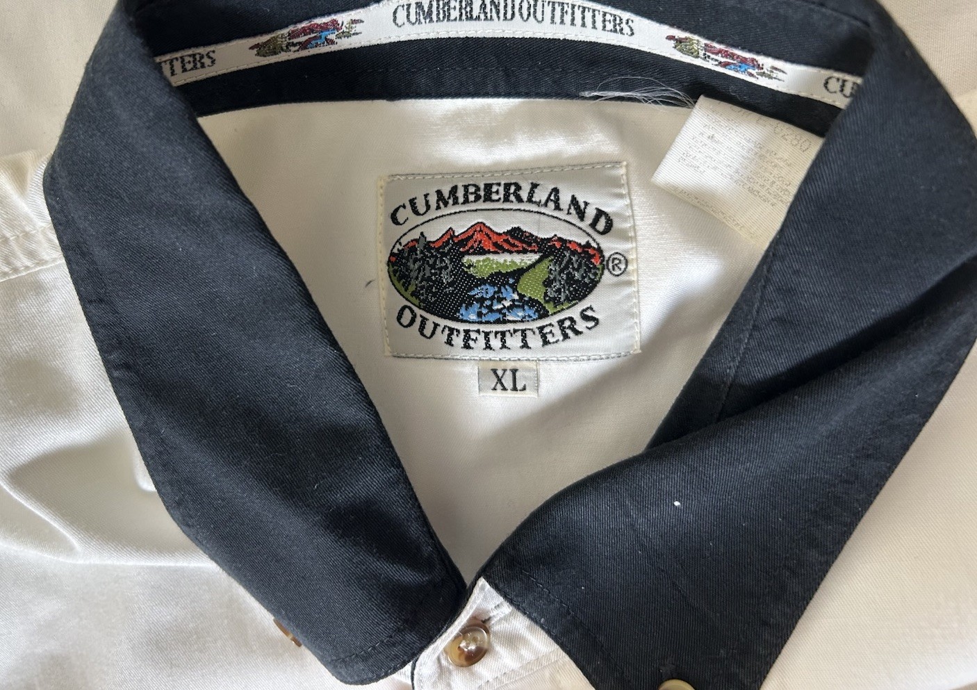 Cumberland’s Outfitters Western Shirt Men Sz XL Colorblock Aztec Tribal Detail