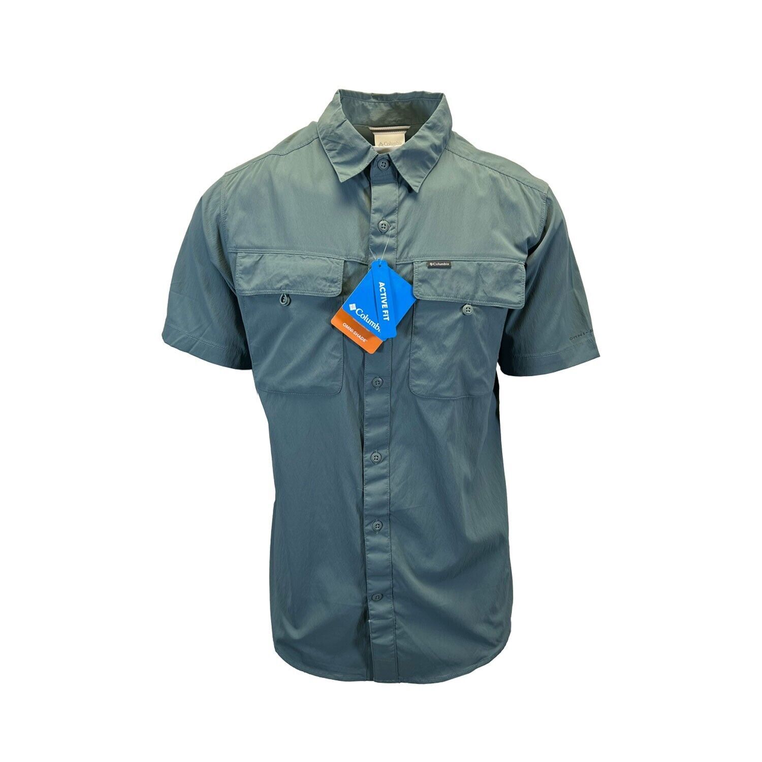 Columbia Men’s Thyme Green Shirt Silver Ridge Short Sleeve (346)