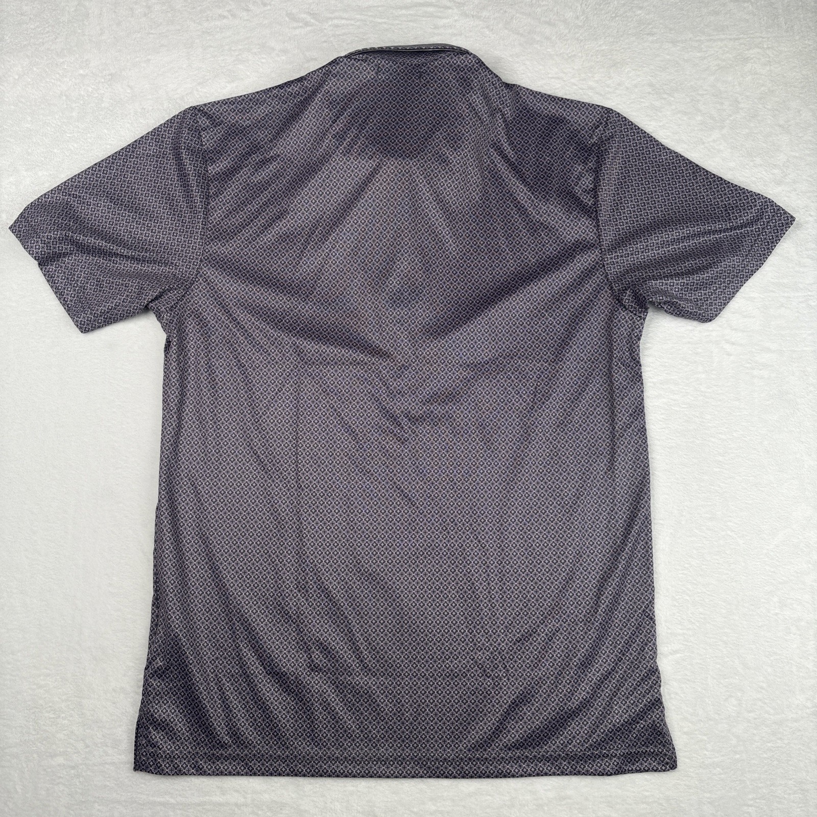 Collars and Co NWT Semi-Spread Collar Polo Crest Point Grey And Pink – Size M