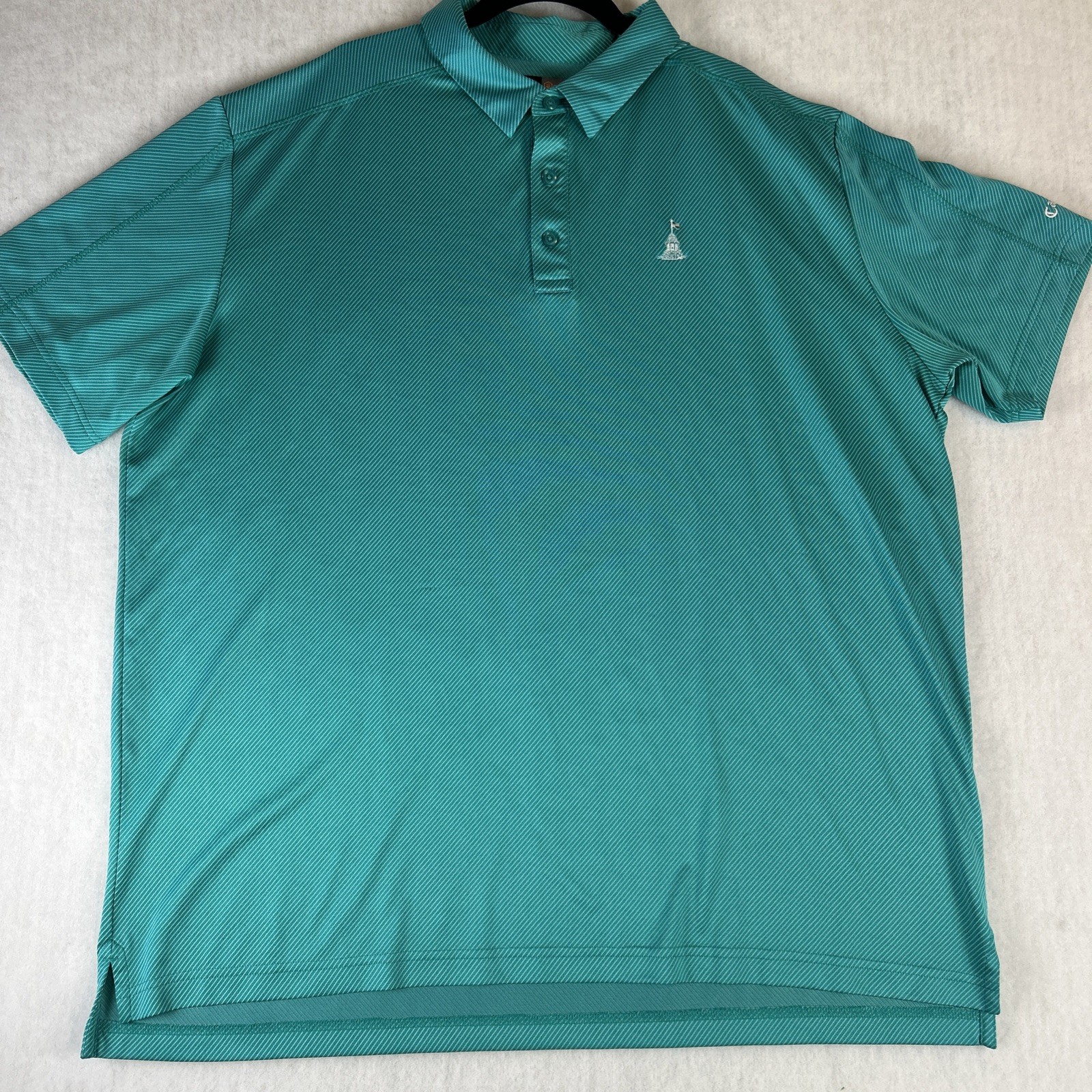 Men’s Size Xxl Calloway Opti – Dri Polo Green/w White Stripes