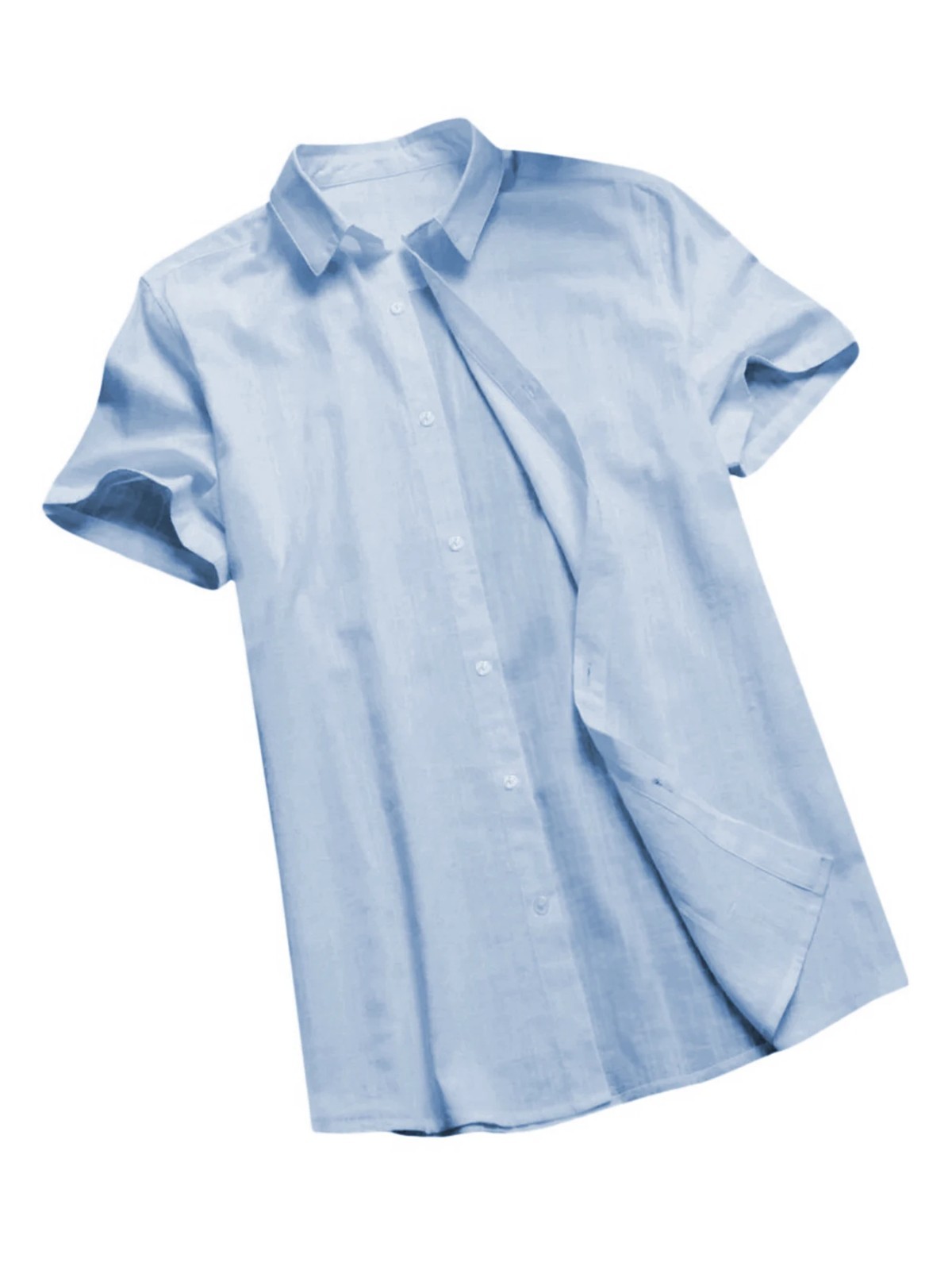 Mens Linen Shirt Short Sleeve Button Down Casual Beach Vacation Shirt