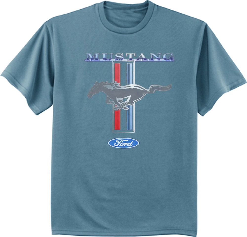 Ford Mustang T-shirt for Men Ford Racing Gear Tee Shirt Mustang Pony Tri-Bar Tee