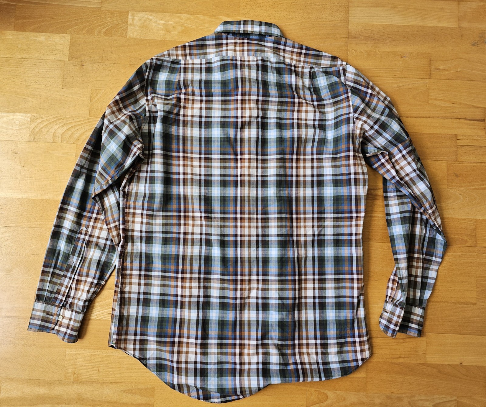 Sid Mashburn Shirt Mens Large Plaid Check Lightweight Cotton Long Sleeve Button