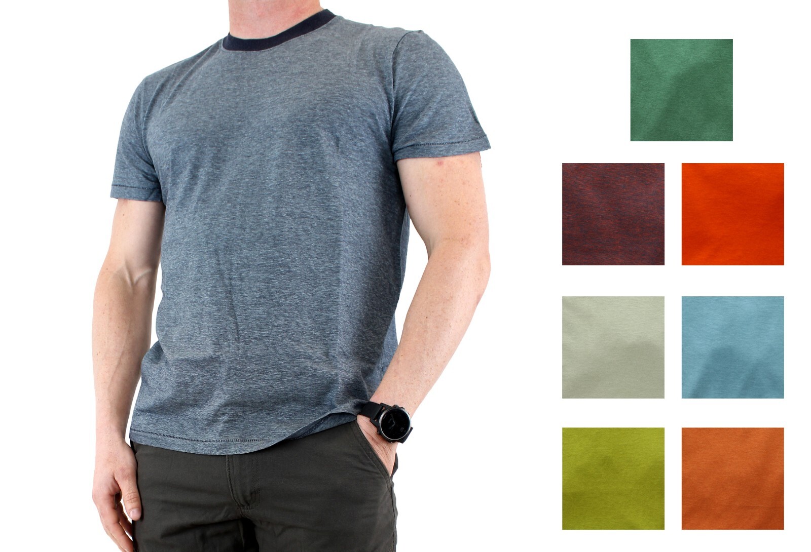 Taylor Stitch Men’s T-Shirt, Cotton Hemp T-Shirt, Crew Neck, Fitted