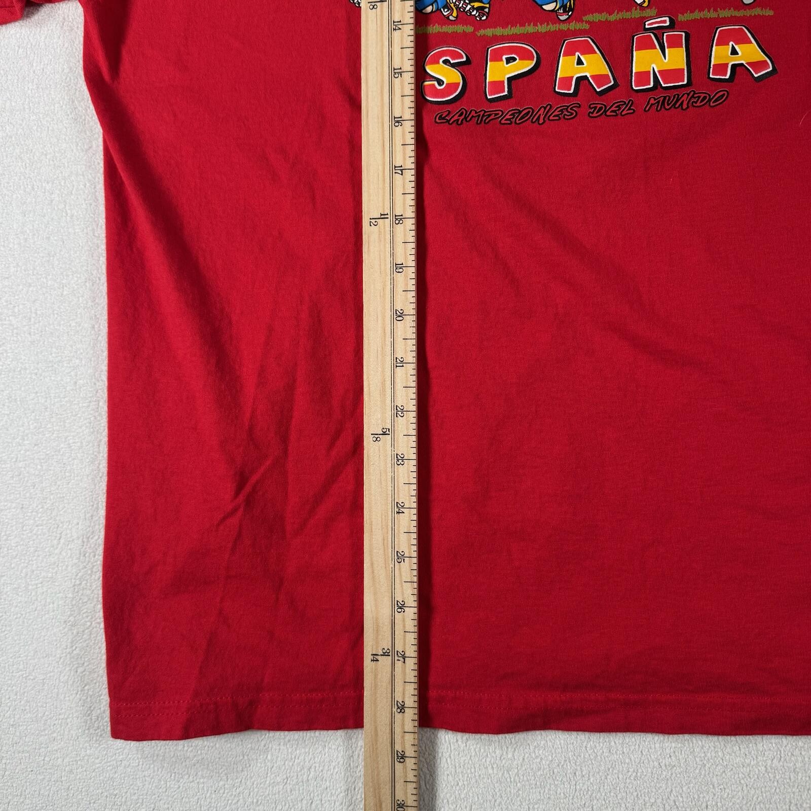 2010 FIFA World Champions Espana Spain Caricature Red Shirt