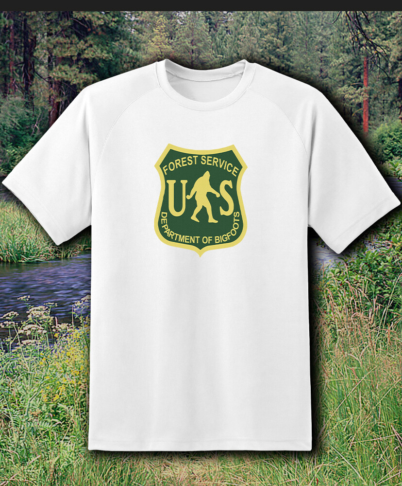 US Forest Service Bigfoot Sign Shirt – Adult & Youth sizes up to 6XL Fast Ship!!
