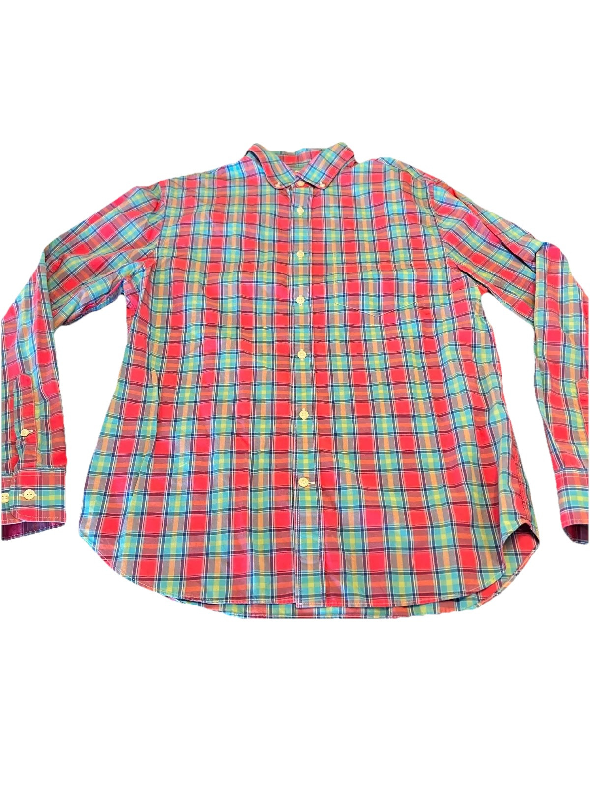 Bonobos Men M Standard Fit Shirt Long Sleeve Button-Down Cotton Multicolor Plaid