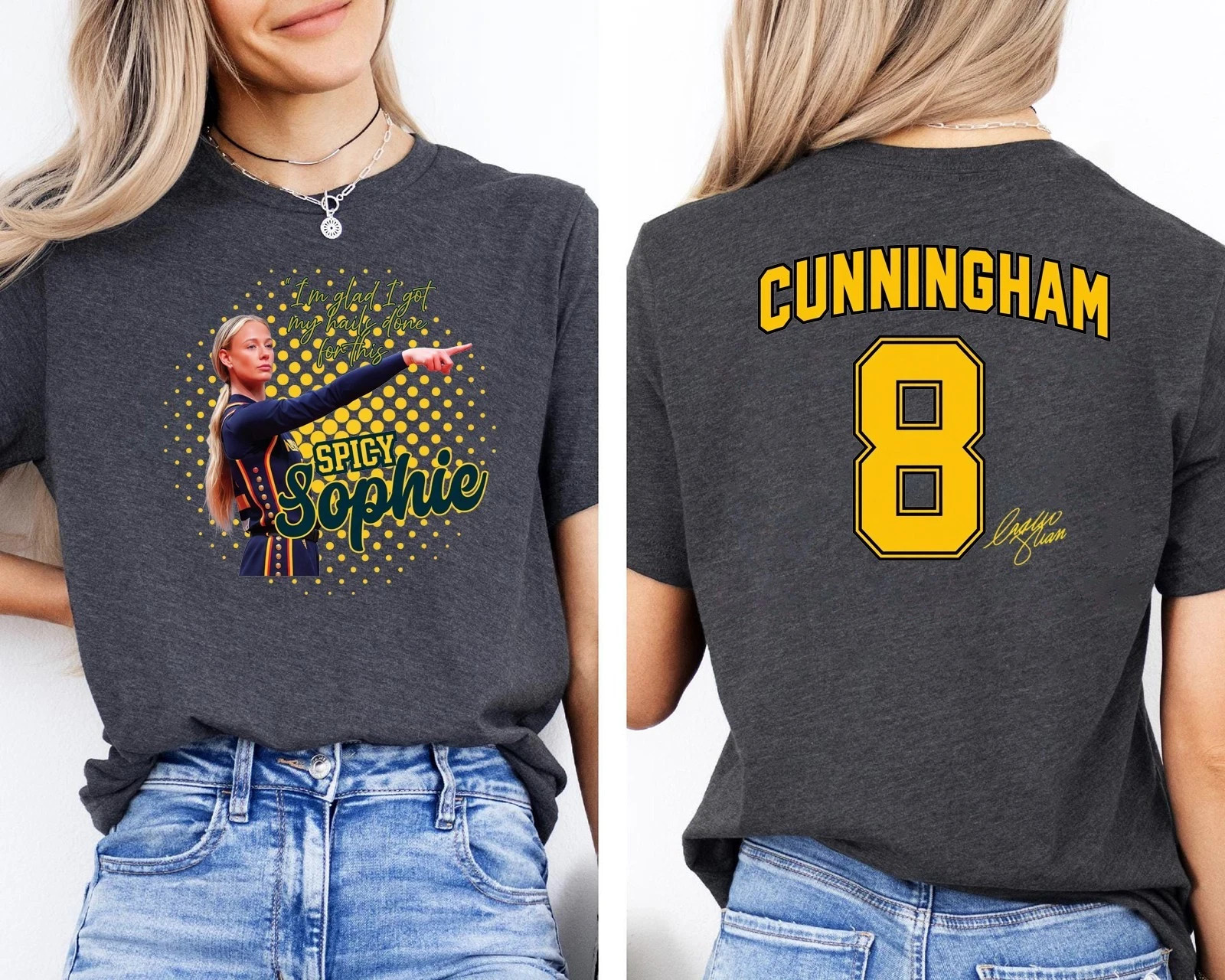 Sophie Cunningham Point God Basketball, Sophie Cunningham 8 Front & Back T-Shirt