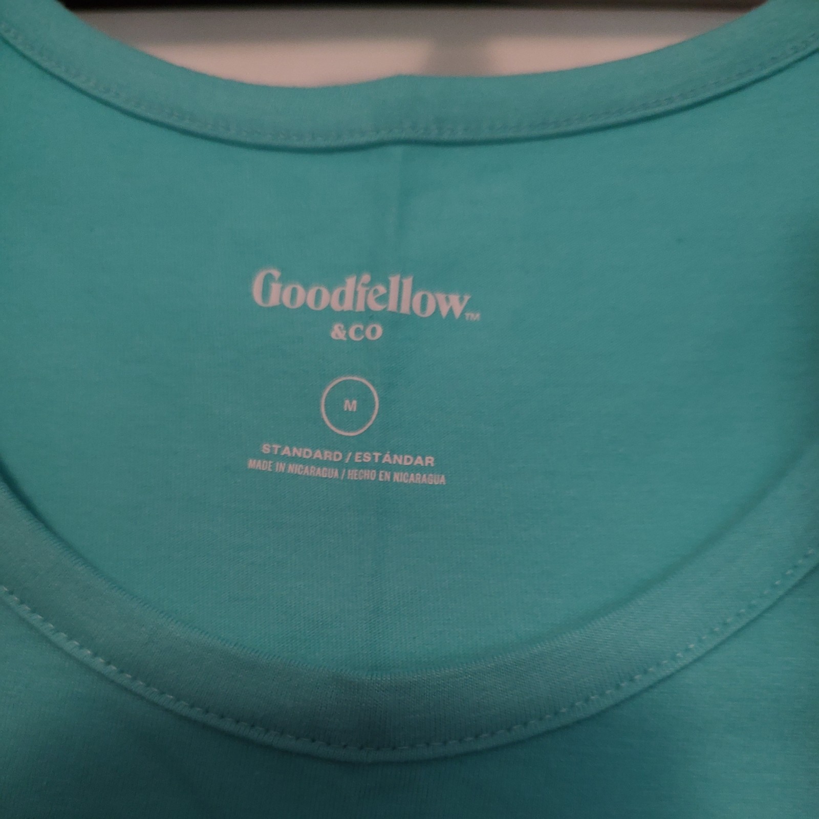 2 Pack Medium Turquoise Tank Tops chest 19 1/2″ Round Neck Goodfellow & Co.