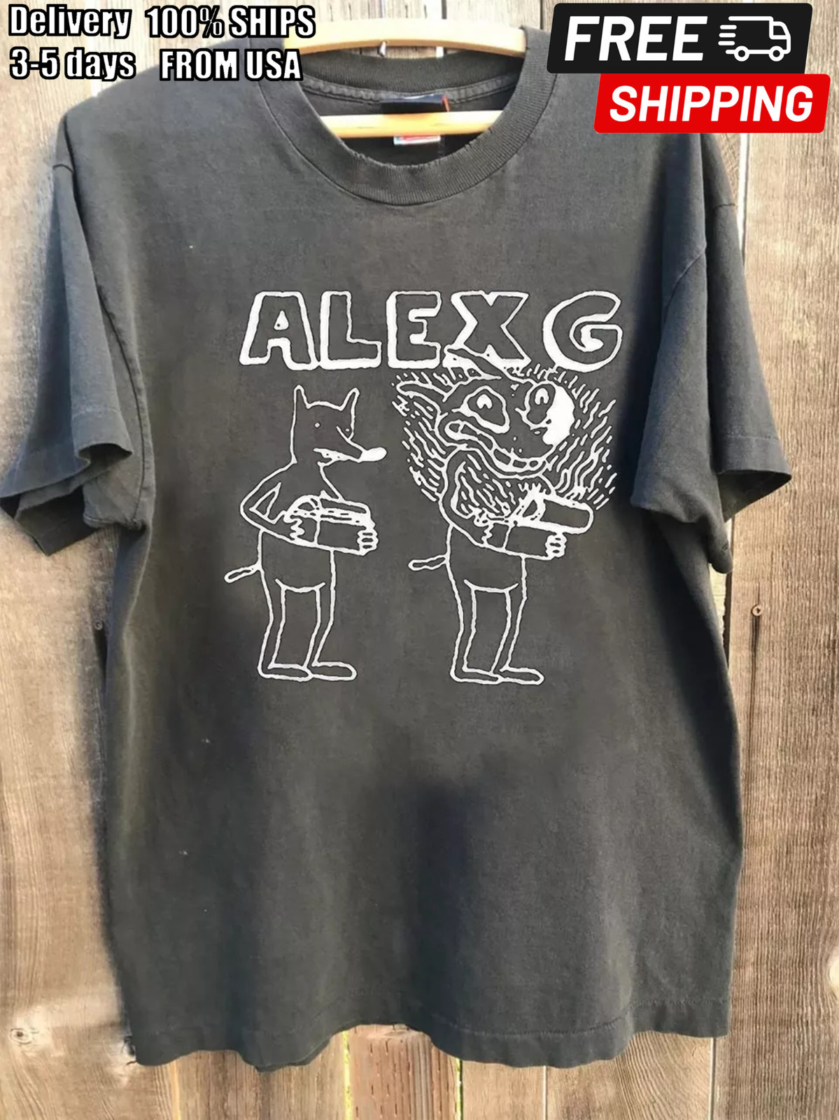 90s Reprint Alex G Classic style Charcoal Men Women T shirt Unisex NH14882