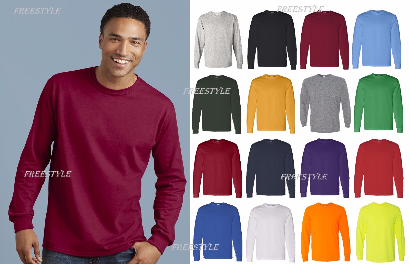 Gildan – Men’s Heavy 100% Cotton Long Sleeve T-Shirt – 5400 S-3XL