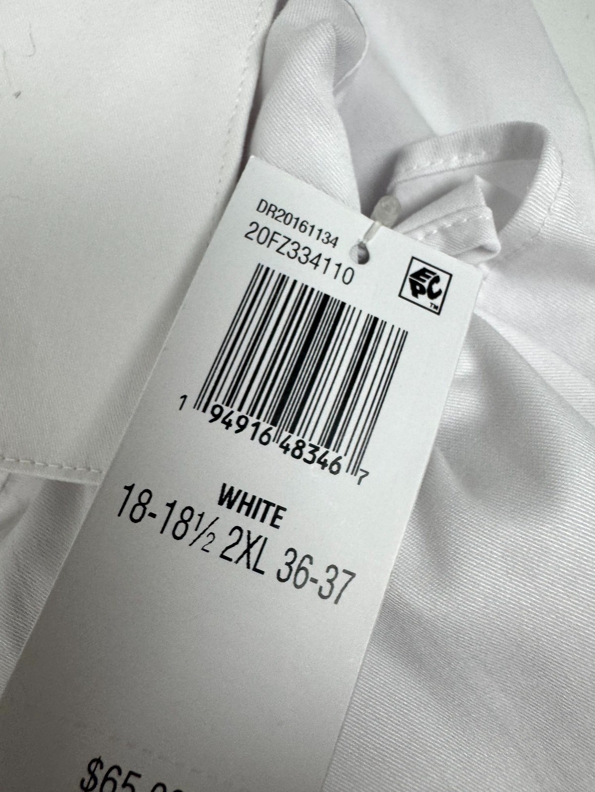 Van Heusen Ultra Wrinkle Free Slim Fit Stretch Dress Shirt Mens White Formal