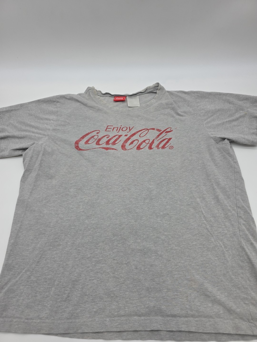 Coca-Cola T-Shirt Men Large Gray Graphic Tee.#46262