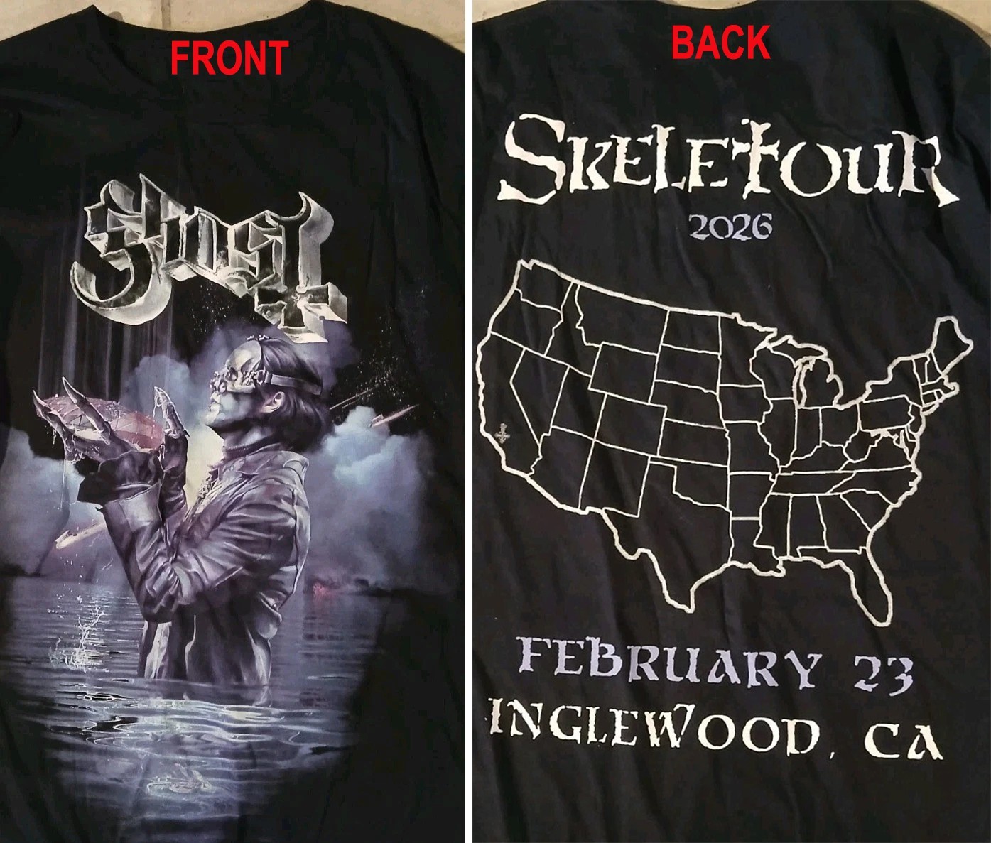 Hot! 2026 Ghost Skeletour Tour Event Reprint T-Shirt