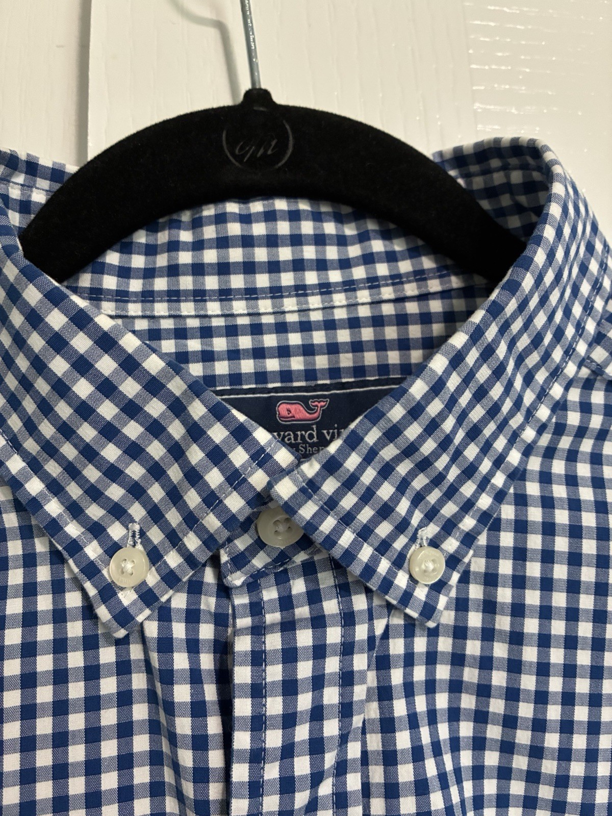 Vineyard Vines Men’s Classic Fit Tucker Shirt Blue & White Gingham Size M IT81