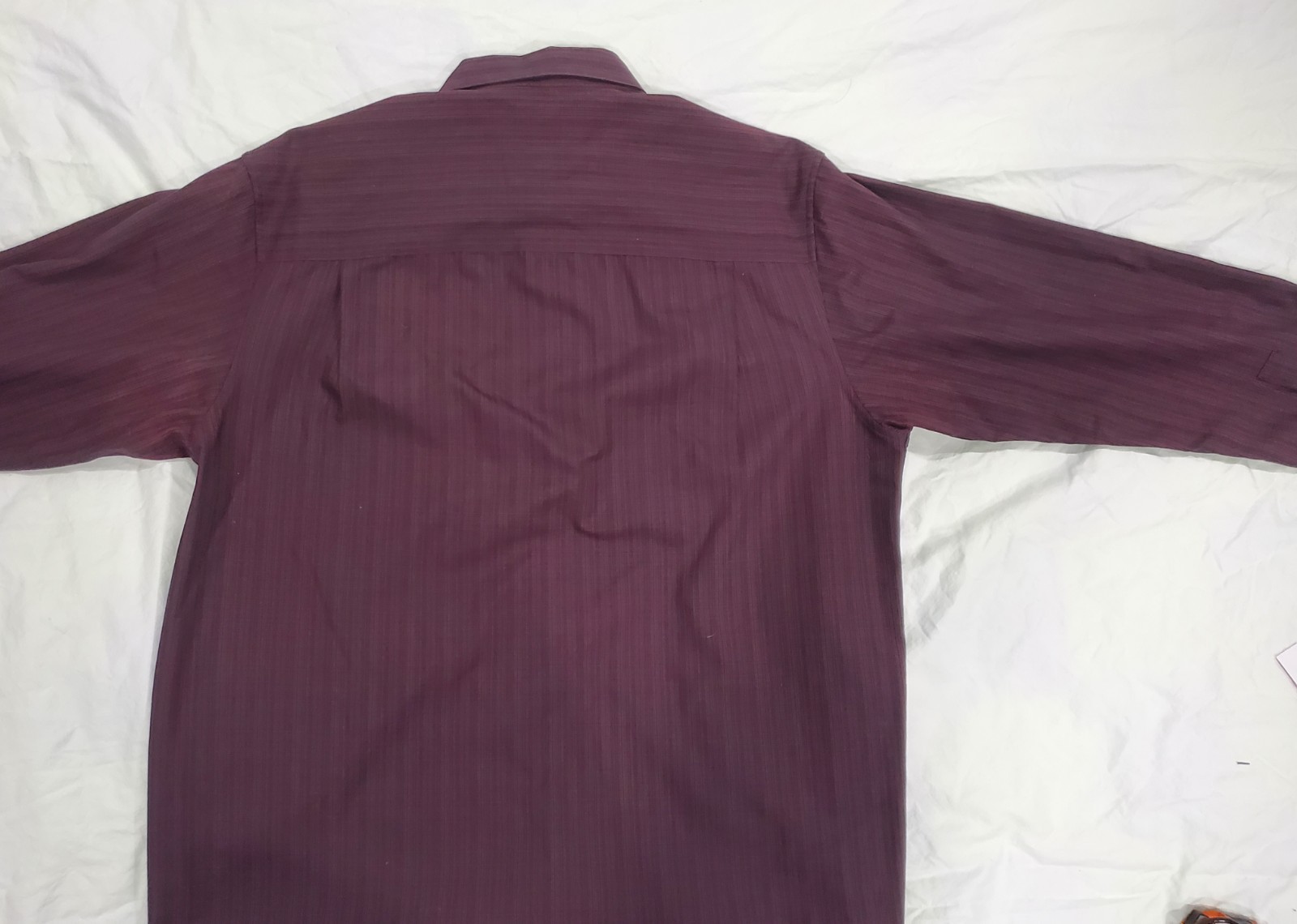 Brandini Le Collezioni Burgundy Striped Dress Shirt Men’s Medium Long Sleeve