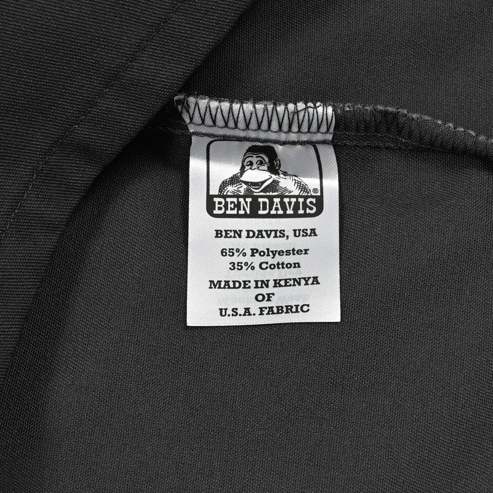 Ben Davis 1/2 Zip Work Shirt Mens Medium Collared Mechanic Pockets Dark Gray