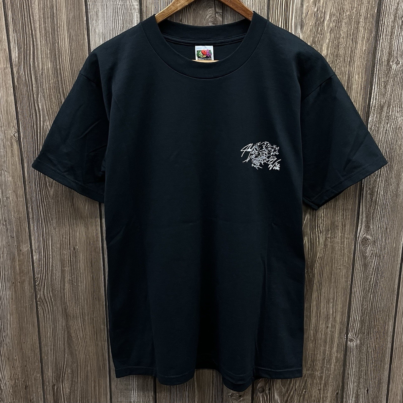 Vintage Johnny Winter Dragon Graphic Band Tee Shirt Black 90s Guitar Mens Large