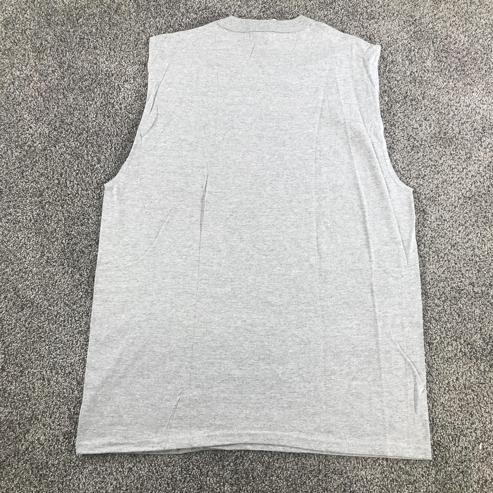 Vintage Russell Athletic Tank Top Mens Large Gray Sleeveless Logo Made USA