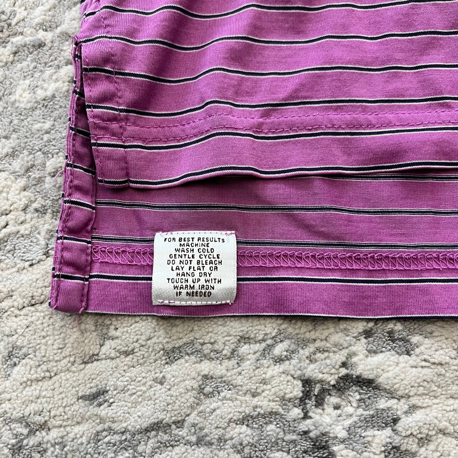 Peter Millar Polo Shirt Men L Purple Striped Short Sleeve Stretch Summer Comfort