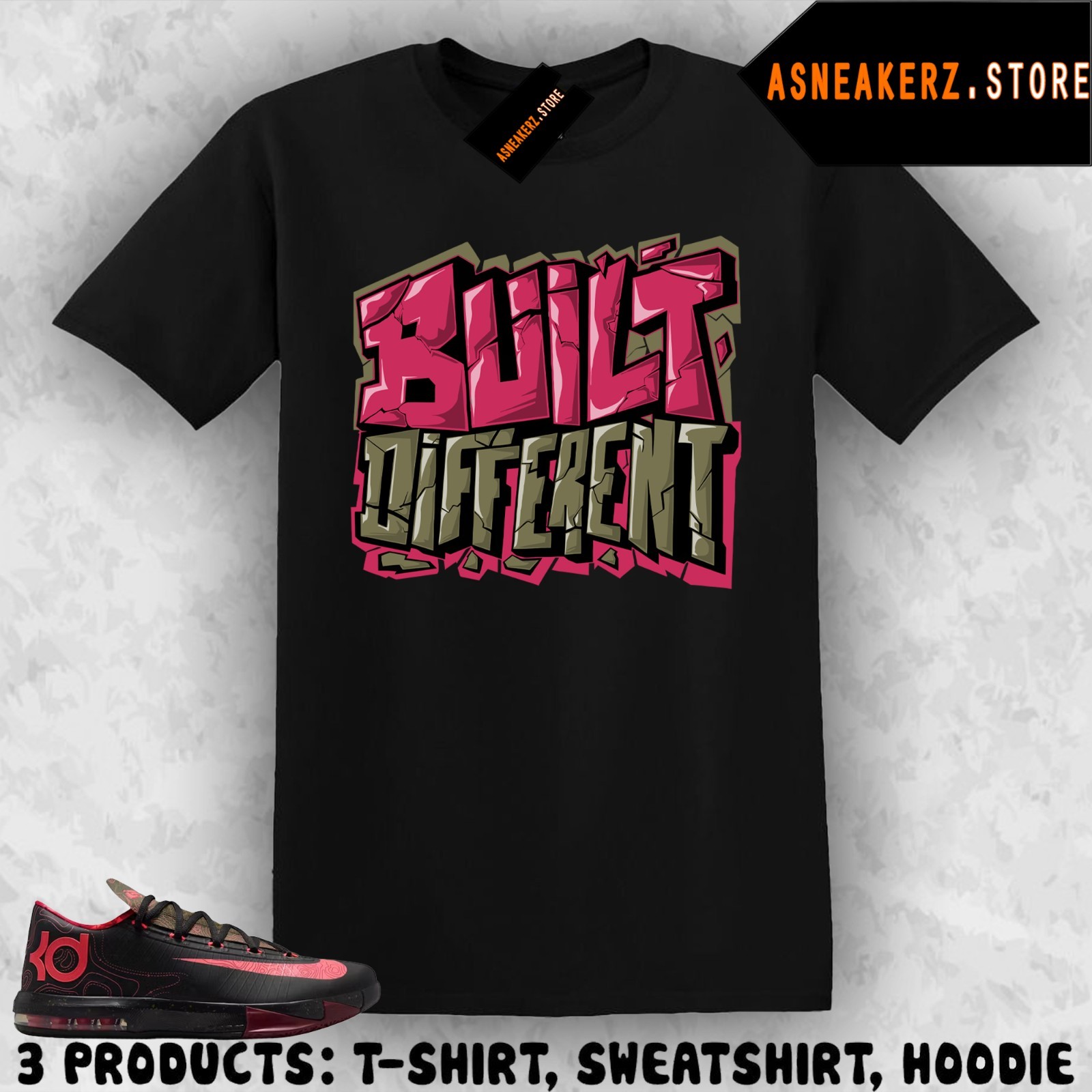 Tee Shirt Matching KD 6 Meteorology To Match Sneaker Built Different T-Shirt