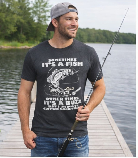 Funny Fishing T Shirt Mens Beer Graphic Tee Bella Canvas 3001CVC