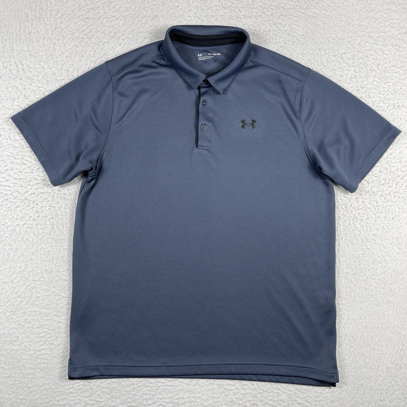 Under Armour Polo Shirt Mens 2XL Blue Loose Casual Commute Work Everyday Golf