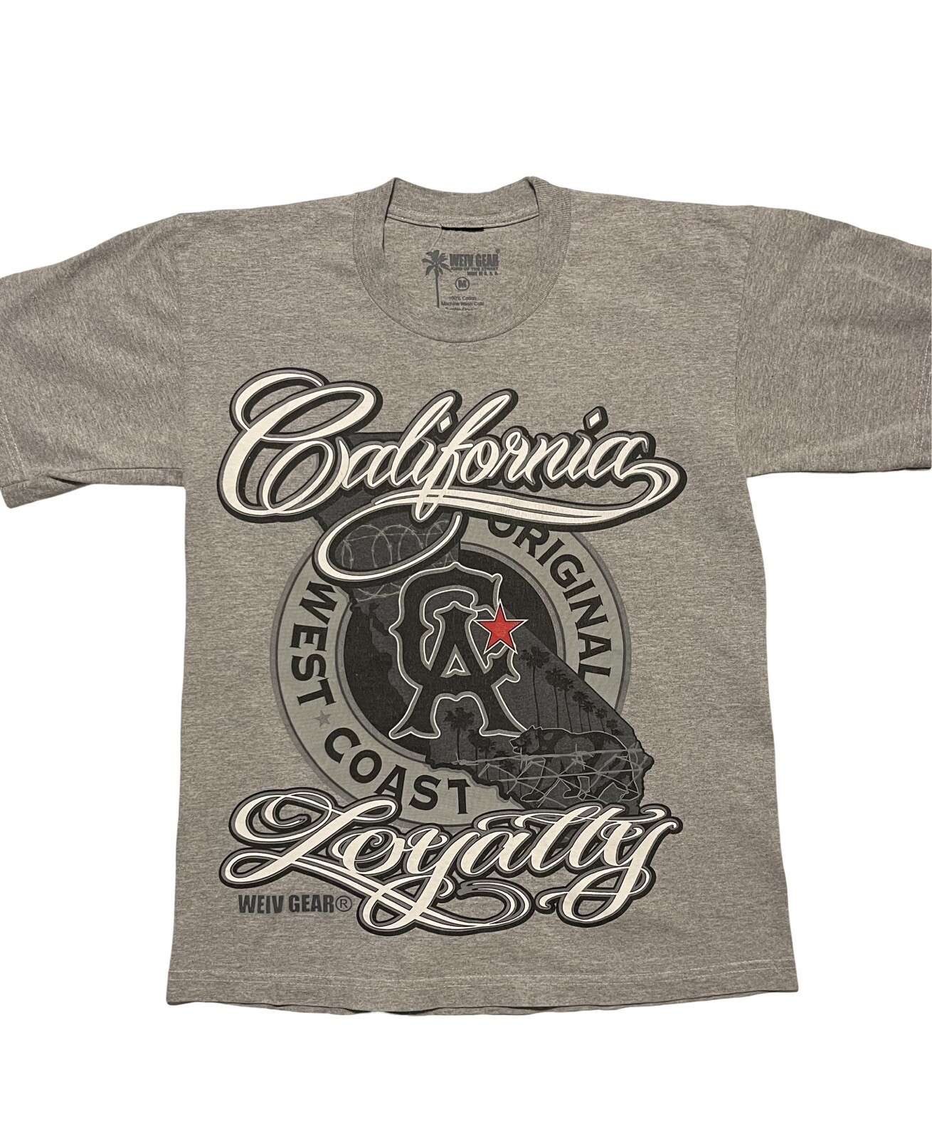 WEIV GEAR Gray California Loyalty T-shirt Urban Athleisure Men’s Size M