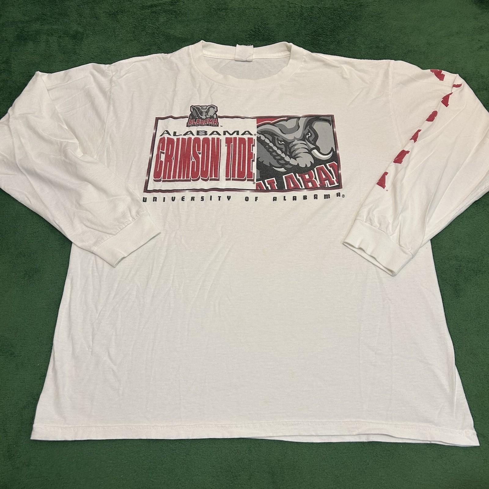 Vintage Y2K Alabama Crimson Tide Mens College T-Shirt Size XL