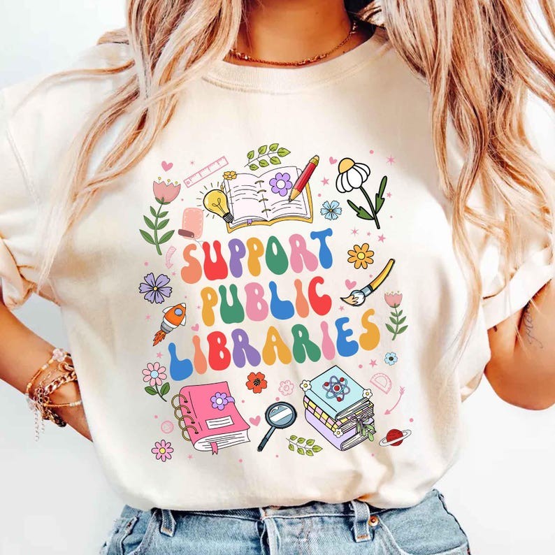 Support Public Libraries Shirt, Book Nerd Apparel, Book Lover Tee, Read Banned B