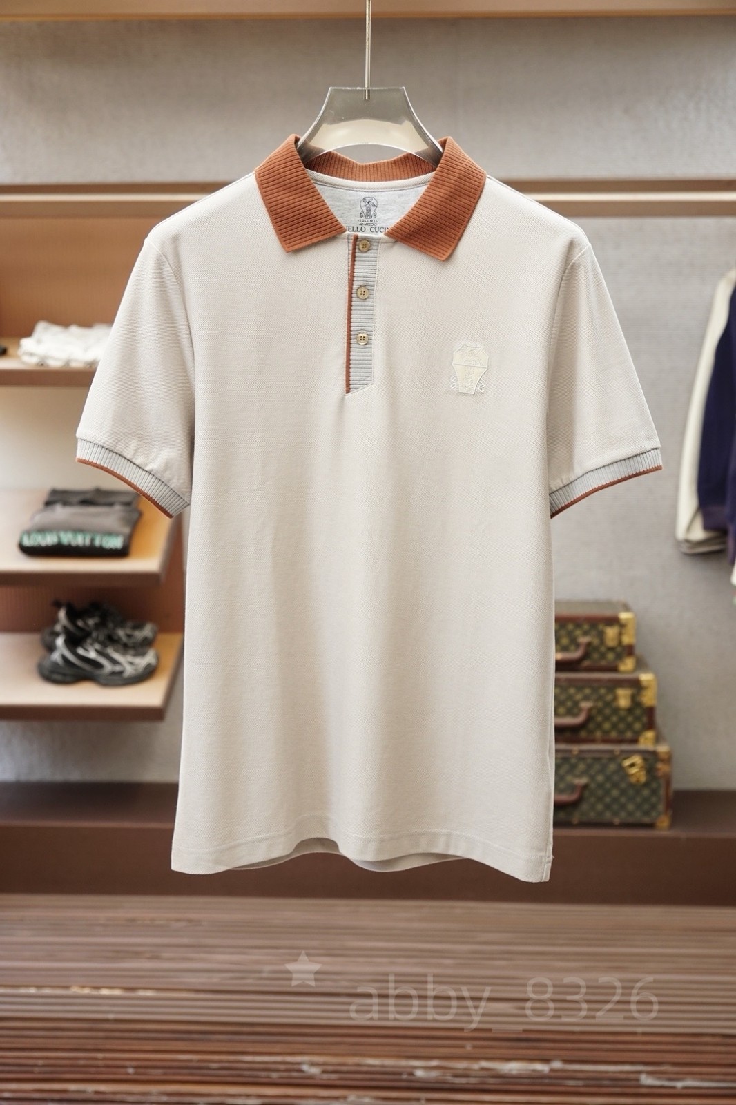 Brunello Cucinelli Classic Men’s Regular Cotton Casual Short-Sleeve Polo Shirt