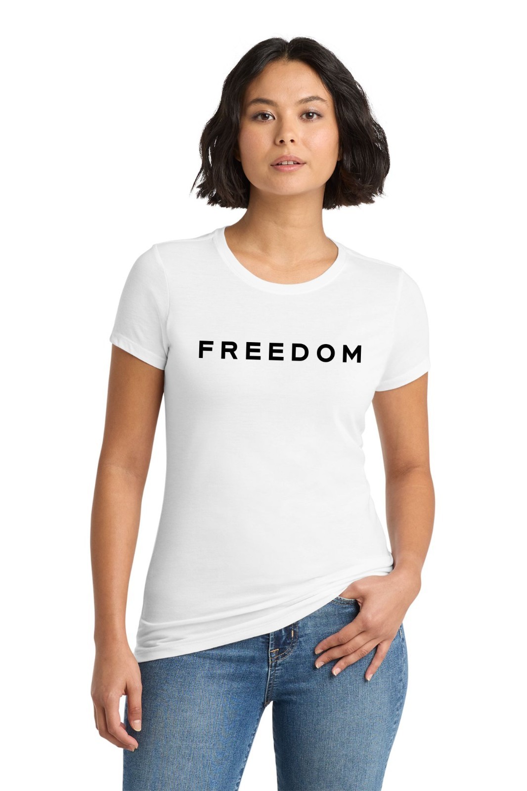 SMALL Freedom White Tri-Blend T- Shirt Charlie Kirk Unisex