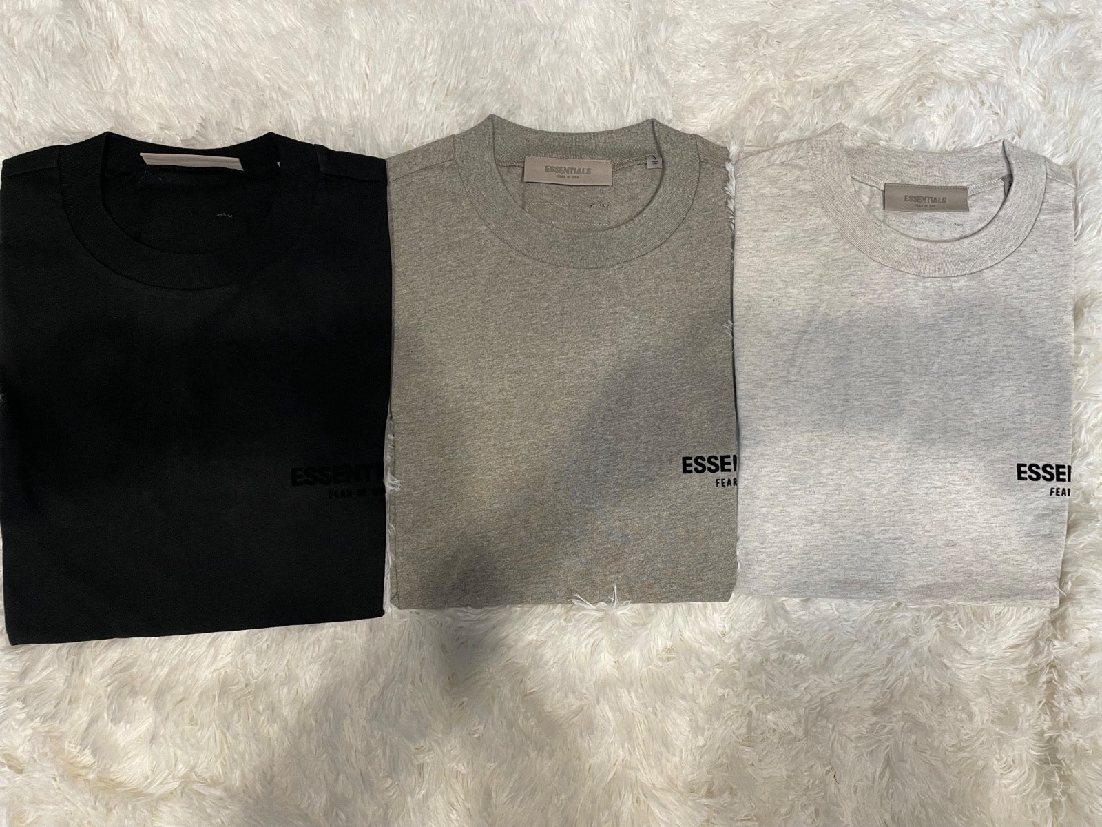 Essentials Fear of God S22 T-Shirt 3 pack STRETCH LIMO,DARK OAT,LIGHT OAT