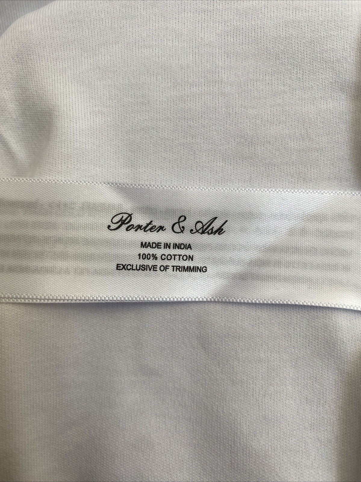 NEW Porter & Ash Men’s Large White Crew Neck T-Shirt Comfort Fit NWT