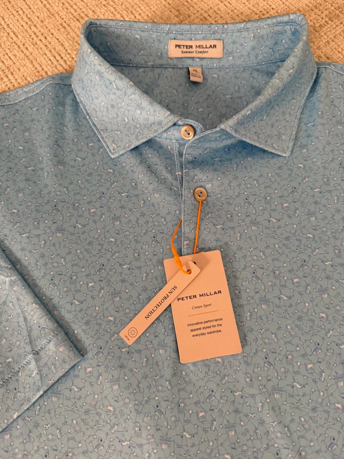 Peter Millar Crown Sport Summer Comfort Polo XL