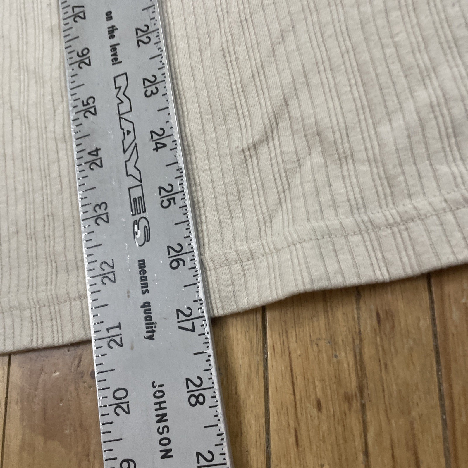 Crazy Horse Claiborne Shirt Men M Cream Beige Peru Cotton Cowl Old Money Minimal