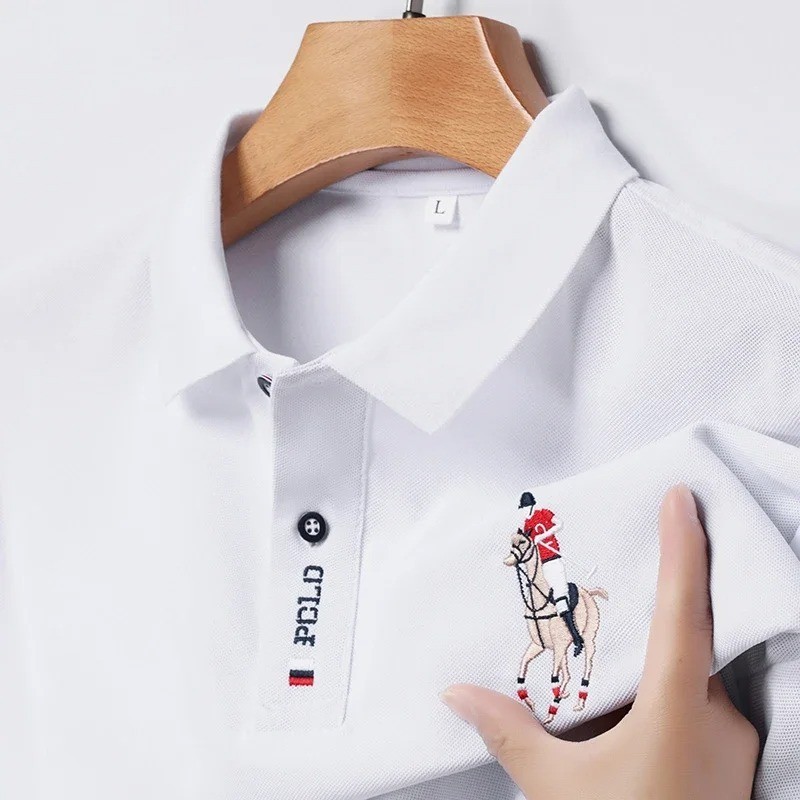 Men’s Summer Embroidered Polo Shirt Luxury Fashion Top Short Sleeve T-Shirt