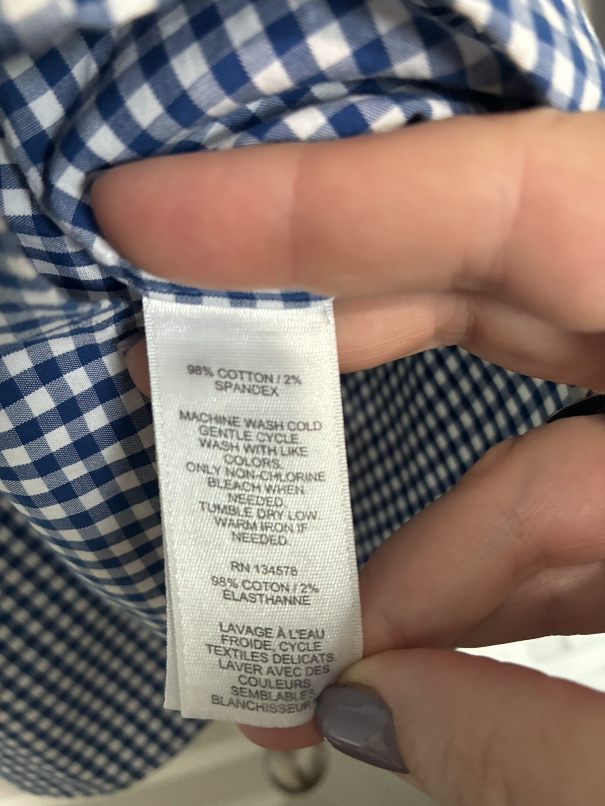 Vineyard Vines Men’s Classic Fit Tucker Shirt Blue & White Gingham Size M IT81