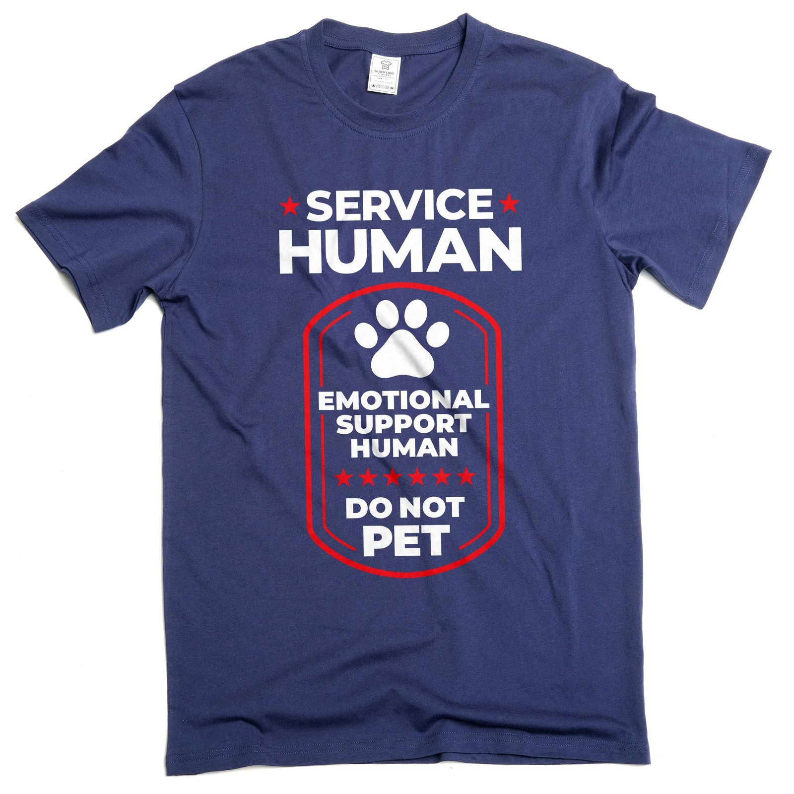 Men’s Service Human Shirt Emotional Support Tee Funny Saying T-Shirt Joke Tee