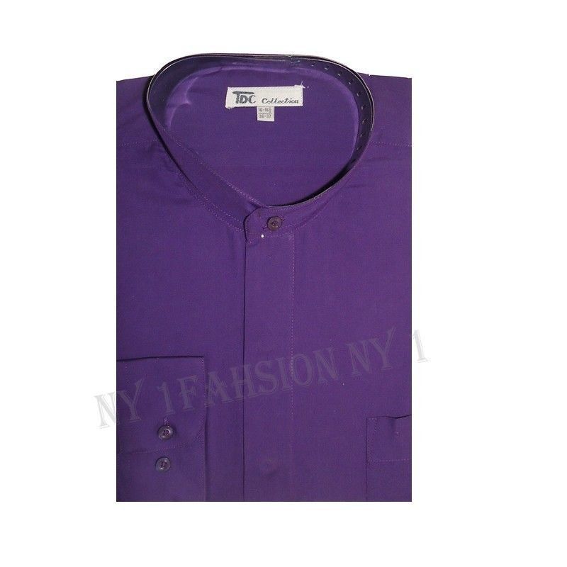 Mens’ mandarin collar ( banded collar) dress shirt Fotino Landi/TDC SG01