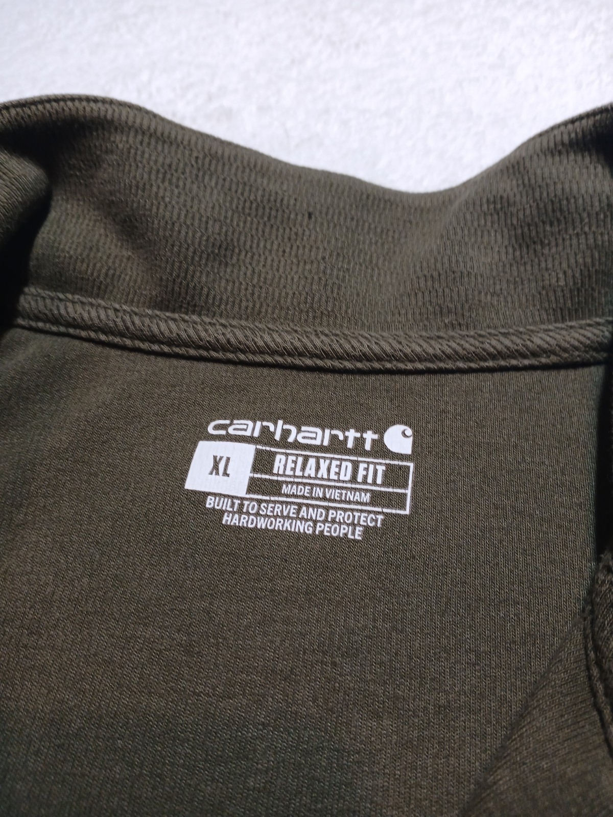 Carhartt Thermal Shirt Men’s Extra Large Green 1/2 Zip Pullover 104428 G72*