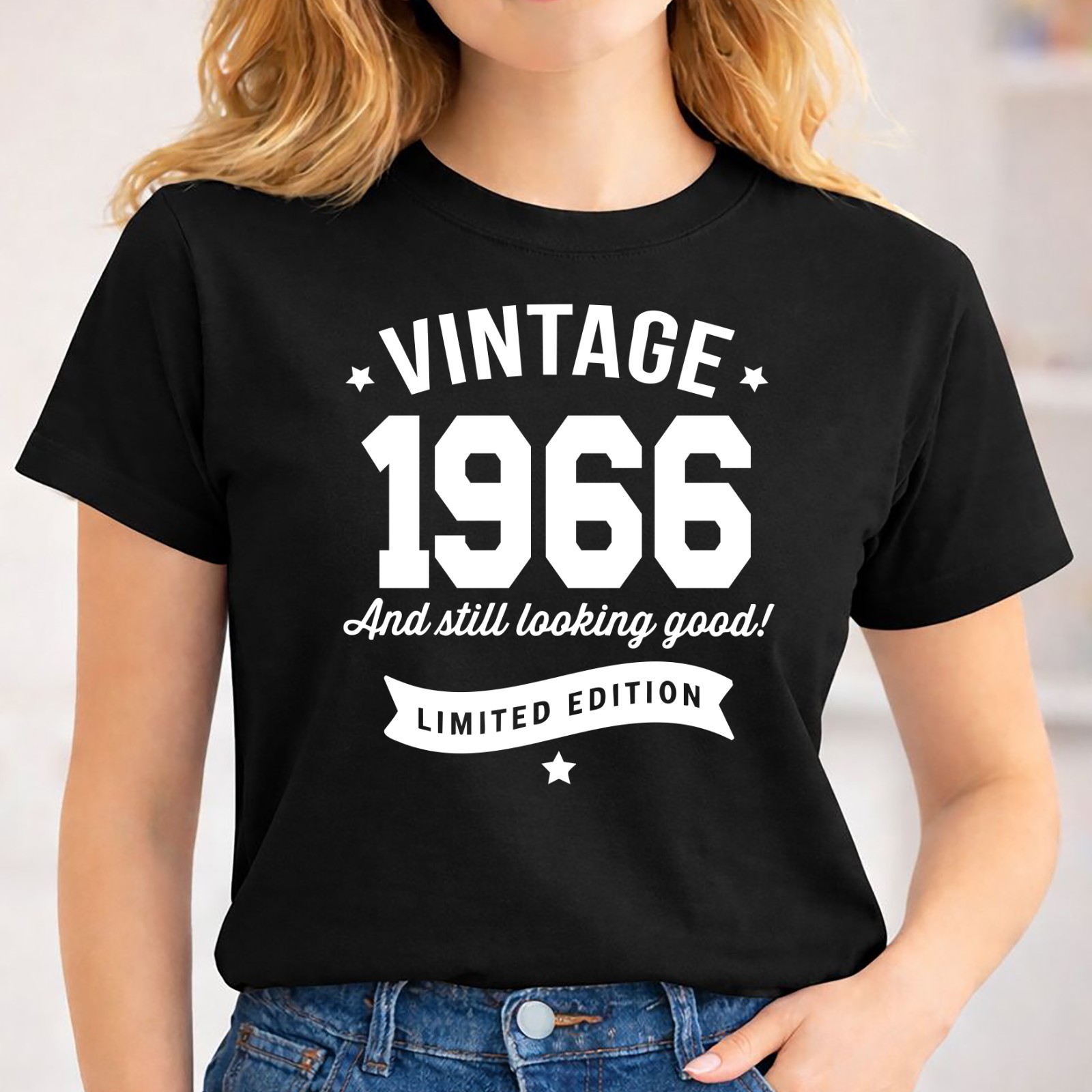Personalised 60th Birthday Queen Party Women TShirts 1966, Old days 60