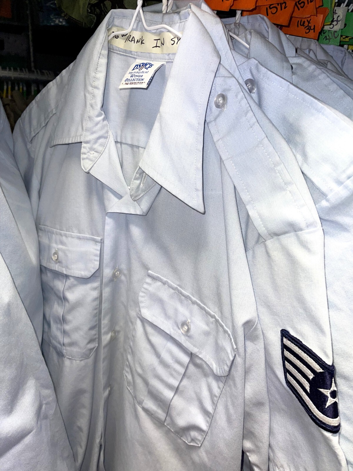 AIR FORCE USAF REGULATION SHIRT MENS SHORT SLEEVE DRESS BLUE UNIFORM ALL SIZES